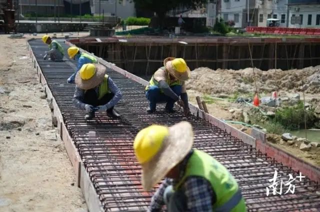 “红色山海情”乡村振兴示范带施工现场。汪旭莹 摄 图片