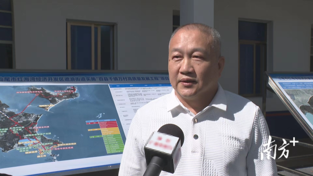 遮浪街道党工委副书记何水清接受采访。 图片