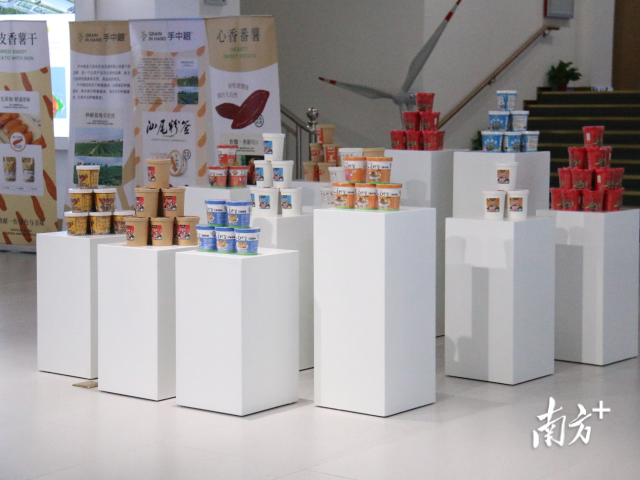 “汕尾粉签”甘薯加工产品推介会上的“粉签”展品。 李冠宇 摄 图片