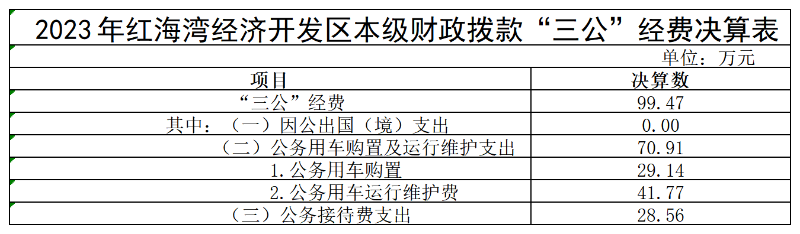 2023 年红海湾经济开发区本级财政拨款“三公”经费决算表_Sheet1(1).png
